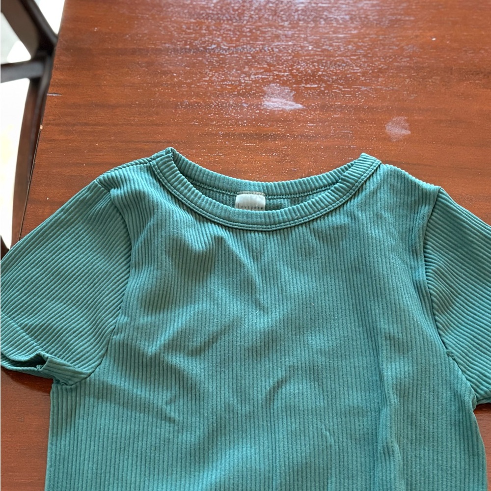 Hunter Green Ribbed T-Shirt